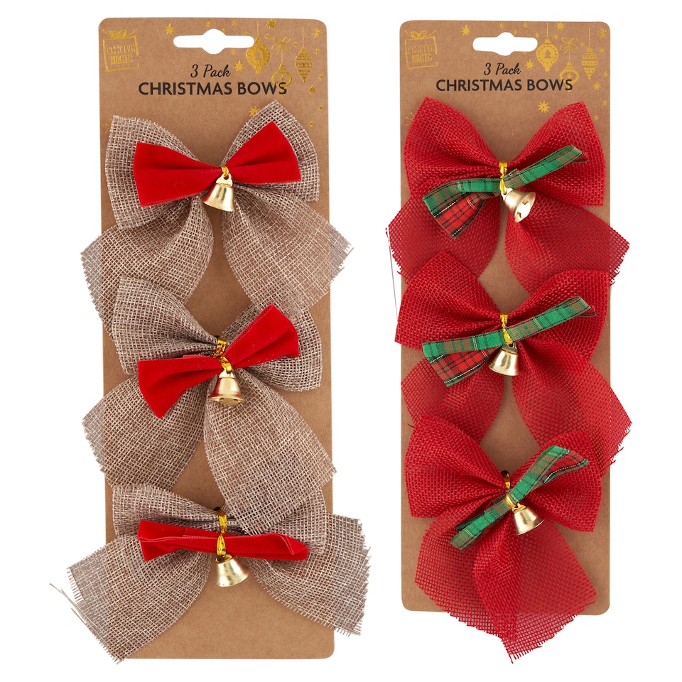 ESH Christmas Bows 3 pcs