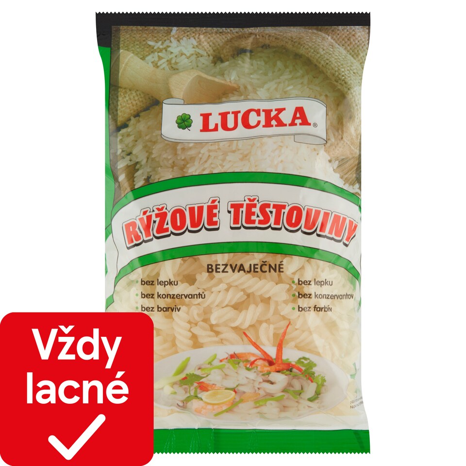 Lucka Vrútky ryžové cestoviny bezvaječné 300 g