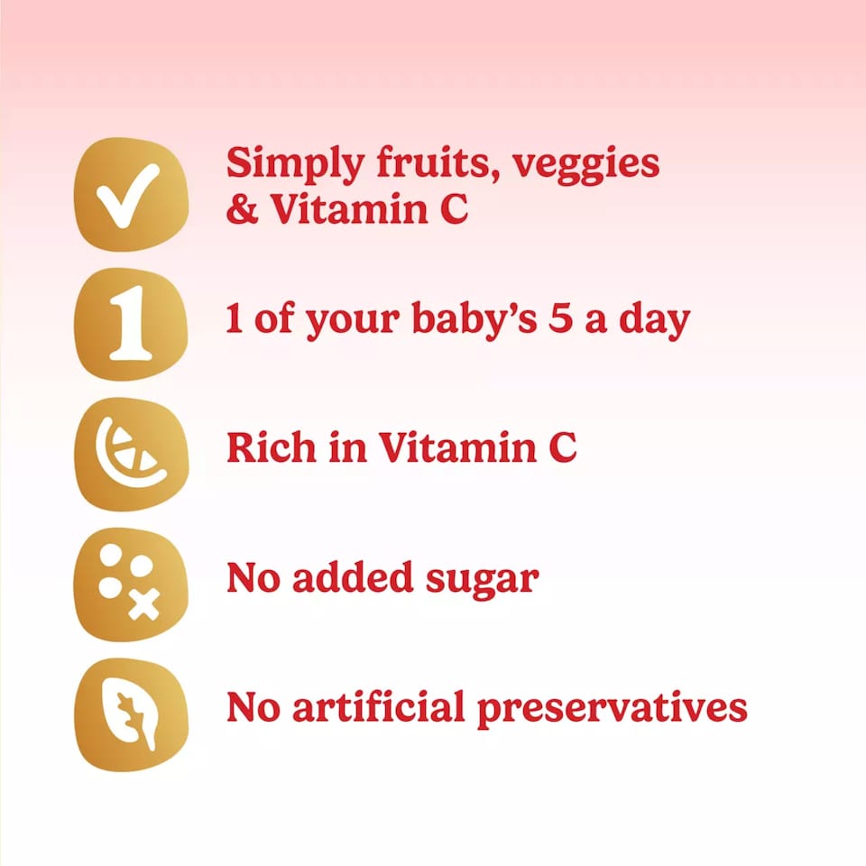 image 1 of Cow & Gate Fruit Pouch Apple Mango Orange & Carrot Baby Food 6+ Months 100g