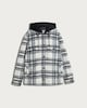 image 4 of F&F Brushed Check Hooded Shacket in White