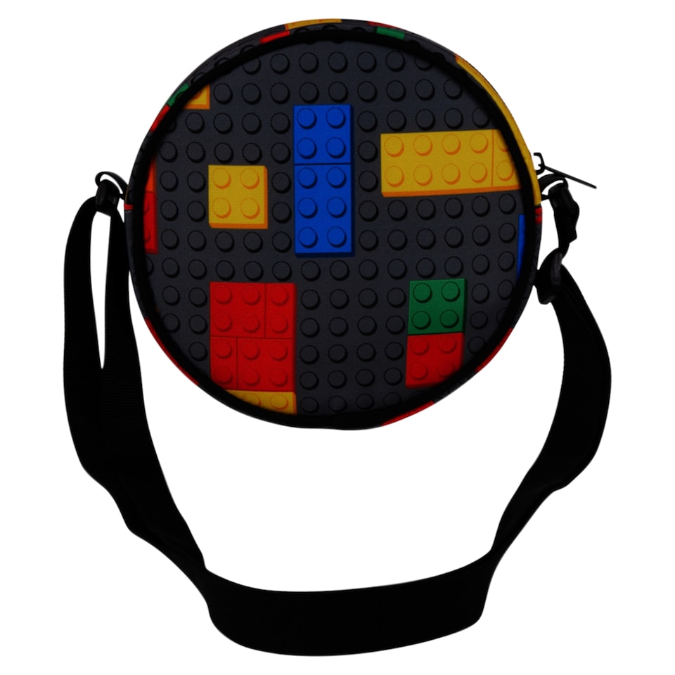 image 1 of Lego Colorful Bricks Round Crossbody Bag 1.2 L 16 x 16 x 6.35 cm