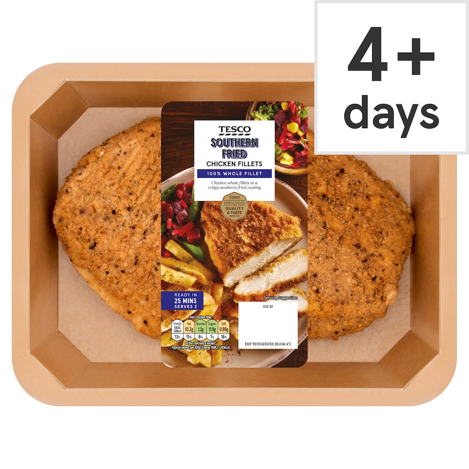 Tesco Southern Fried Chicken Fillets 300g