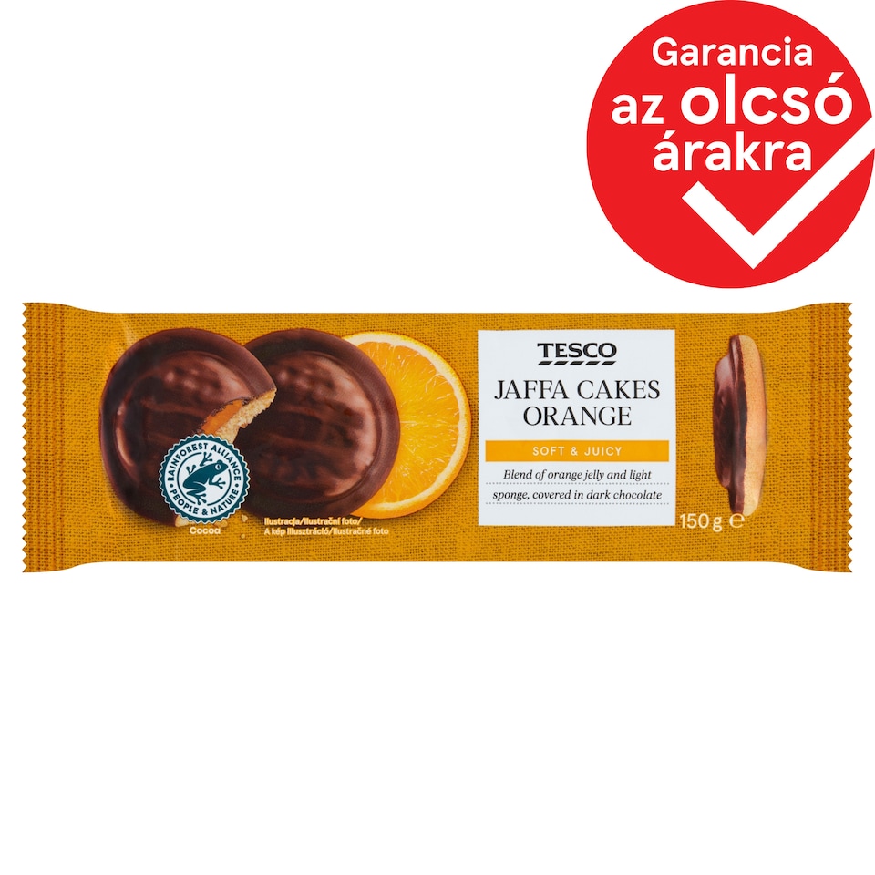 Tesco Orange Jaffa Cakes Covered in Dark Chocolate 150 g