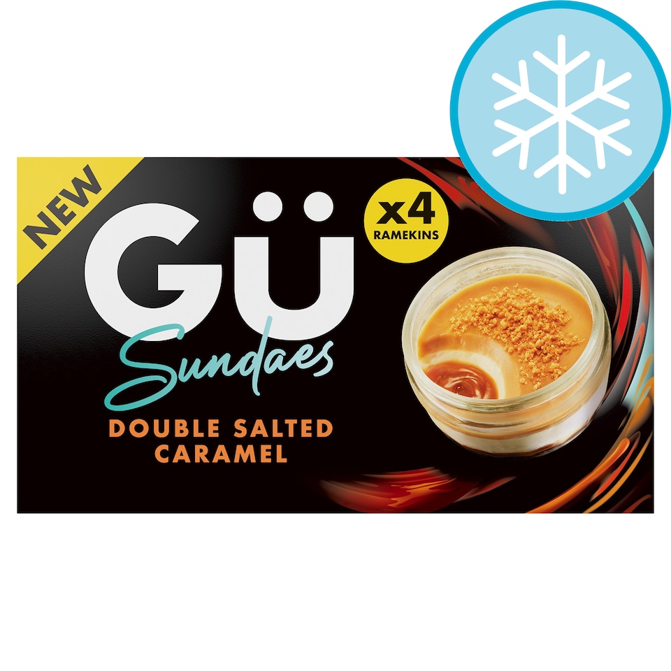 Gu Frozen Double Salted Caramel & Mascarpone Sundae 4 x 85g