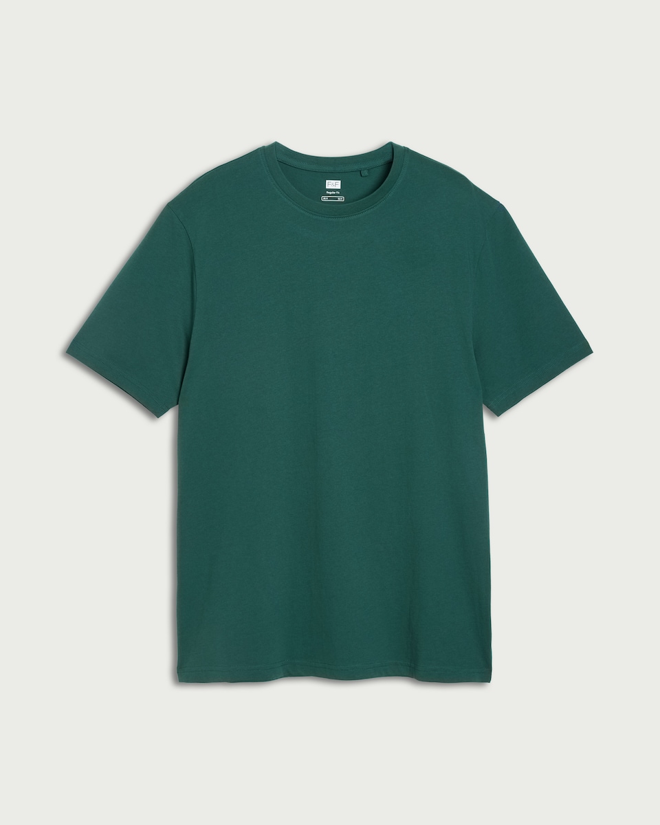 image 1 of F&F Pure Cotton T-Shirt in Green