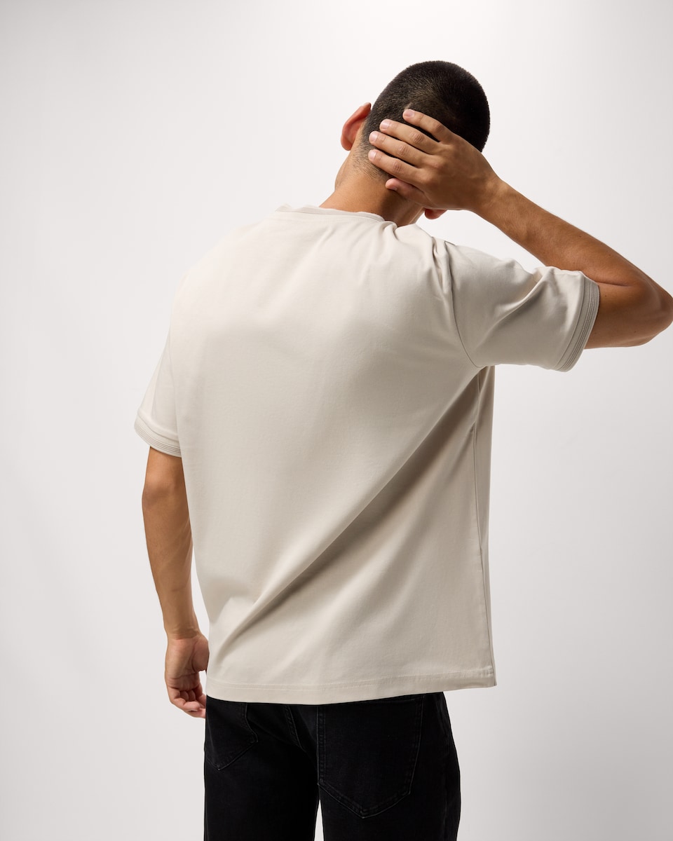 image 1 of F&F Pure Cotton Smart T-Shirt in Grey