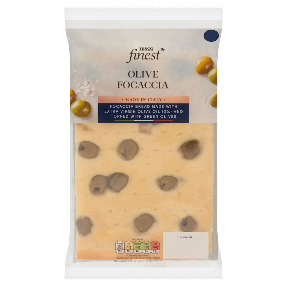 Tesco Finest Olive Focaccia 170g