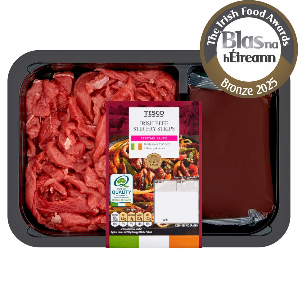 Tesco Irish Beef Stir Fry Strips 500g