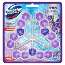 Domestos Power 5 Lavender Toilet Refreshing Block 3 x 50 g