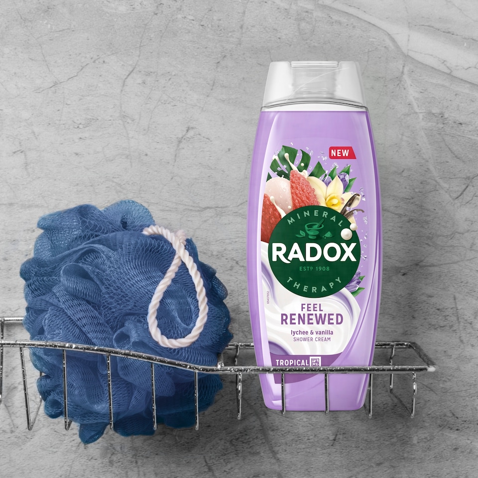 image 1 of Radox Lychee & Vanilla Feel Renewed Shower Gel Body Wash 450ml