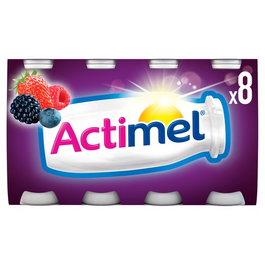Actimel Berry Burst Yogurt Drink 8X100g Tesco Groceries