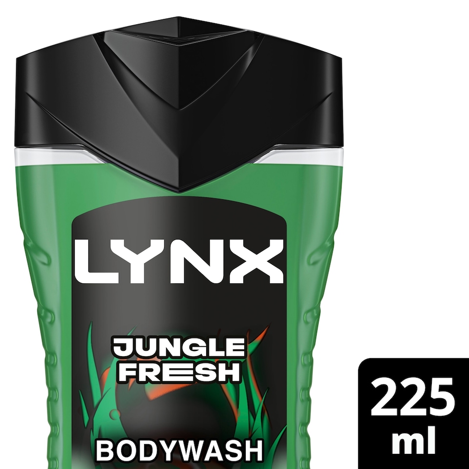 image 1 of Lynx Jungle Fresh 3 in 1 Body Face Hair Wash Shower Gel 225ml