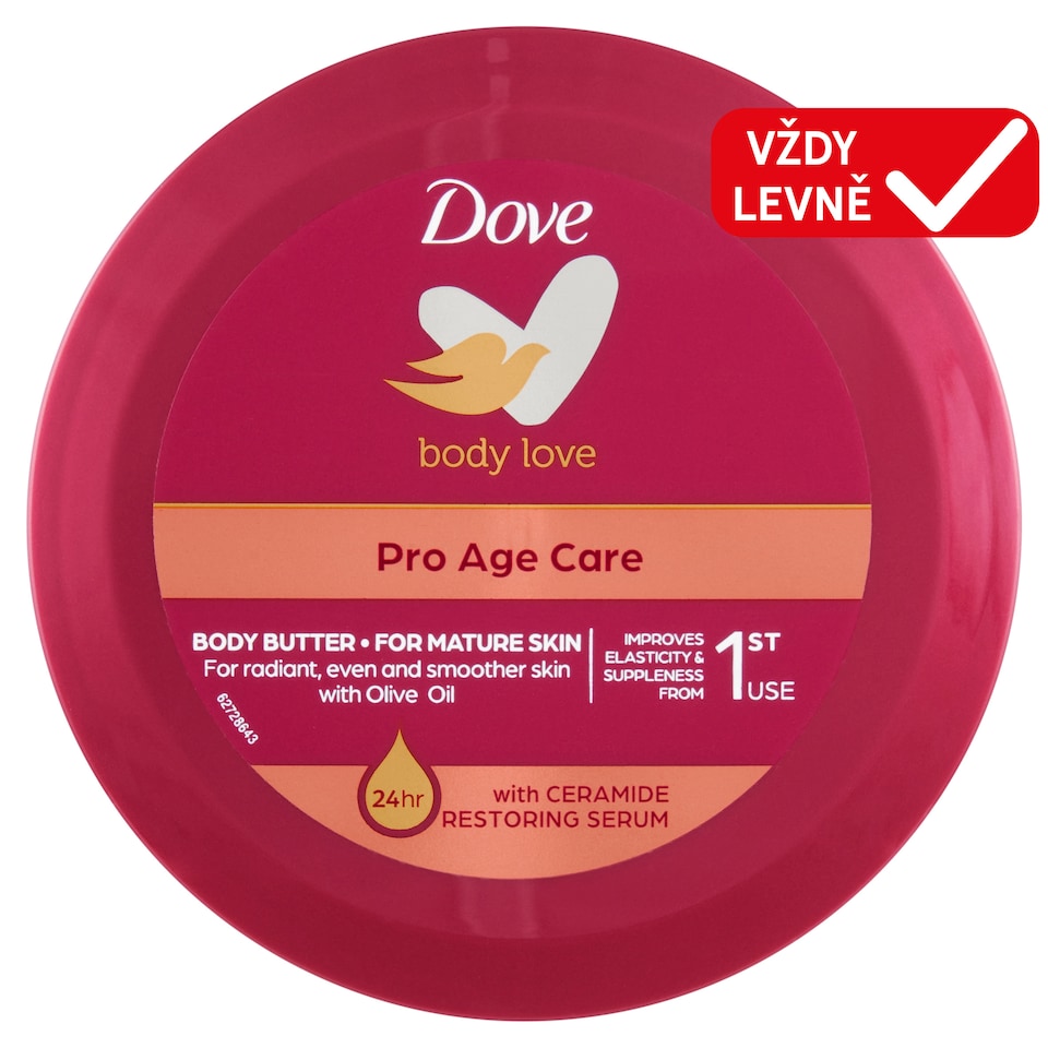image 1 of Dove Body Love Pro Age Care Body Butter for Mature Skin 250ml