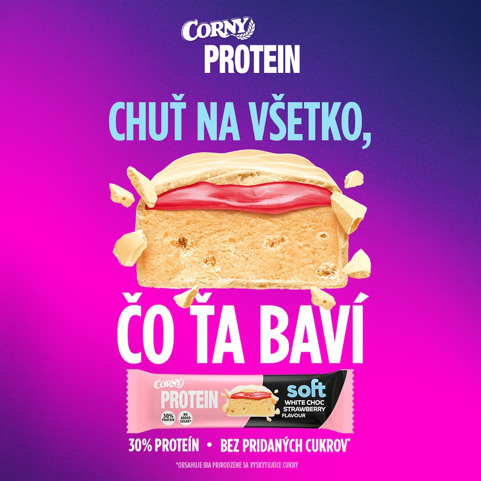 image 1 of Corny Protein Soft White Choc Strawberry Flavour 45 g