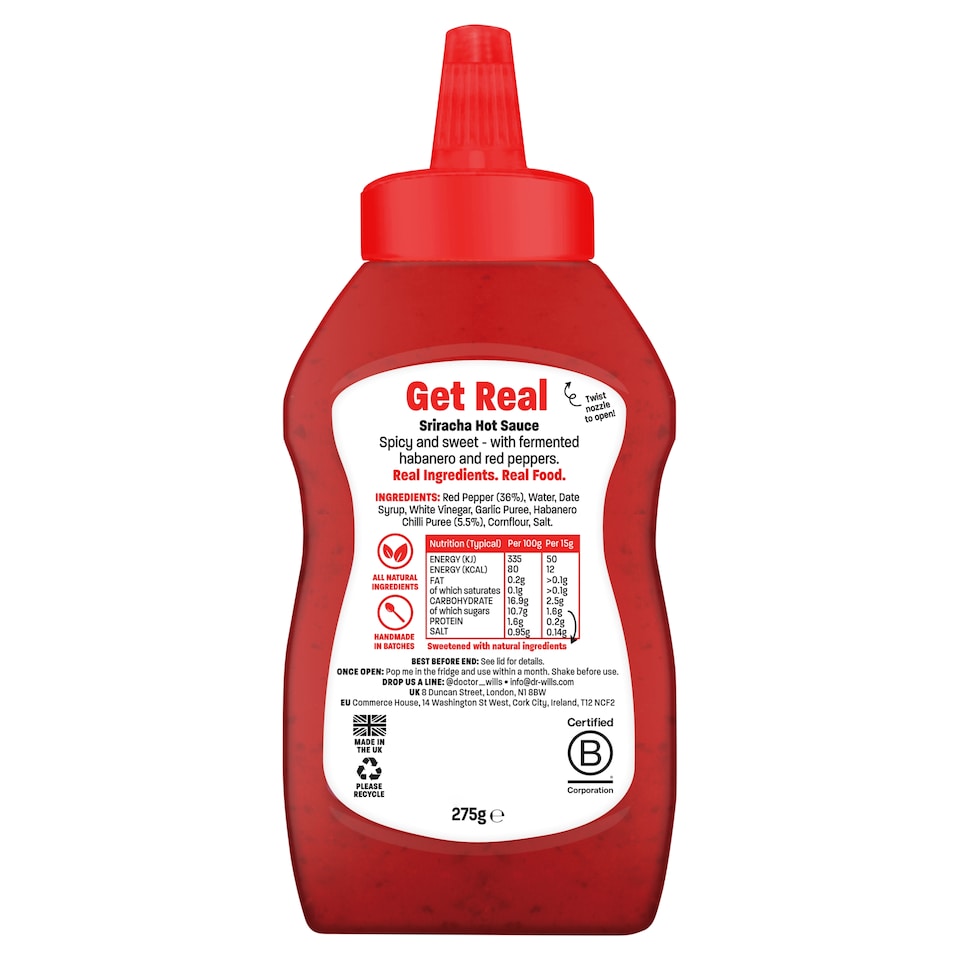 image 1 of Dr Wills Sriracha Hot Sauce 275g