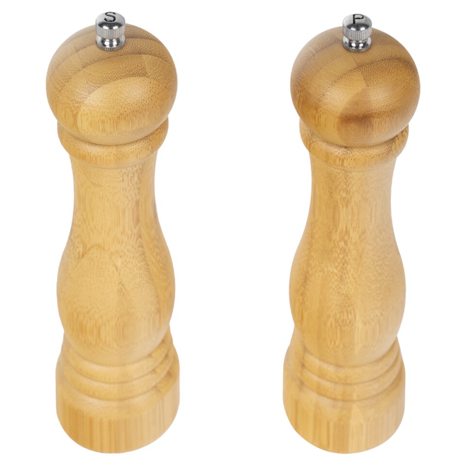 Tesco Bamboo Salt & Pepper Mills Set 2 Pack