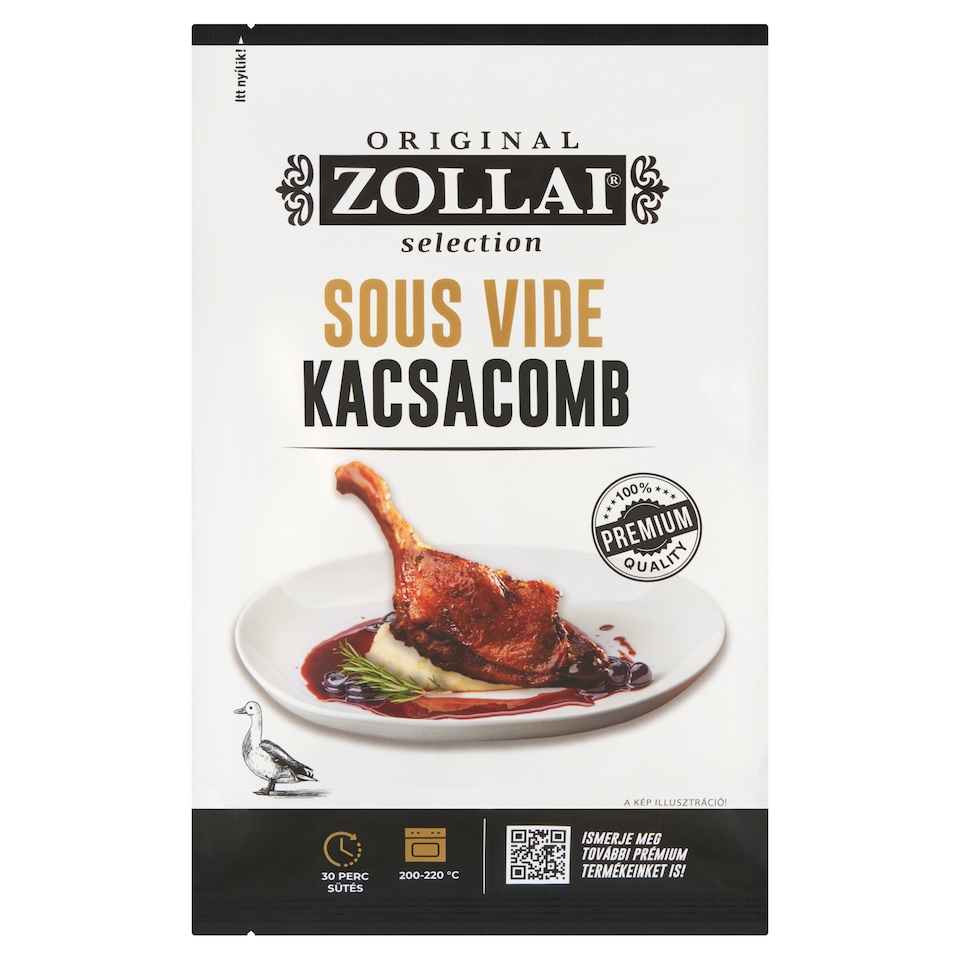 ZOLLAI rozmaringos-fokhagymás sous-vide kacsacomb 450 g