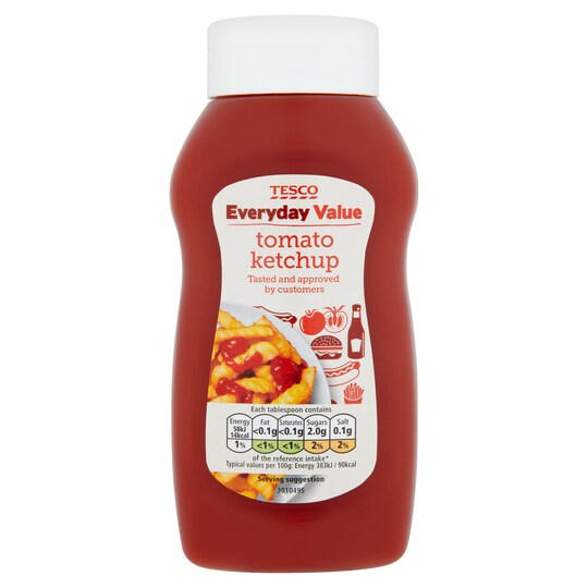 Tesco Everyday Value Tomato Ketchup 550G Tesco Groceries
