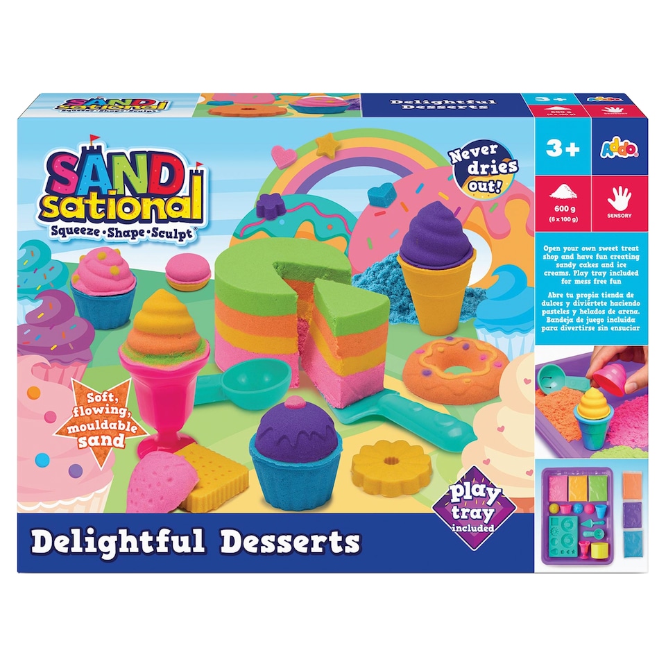 Addo Sandsational Delightful Dessert kinetikus homok (6 x 100 g) 600 g  1. kép
