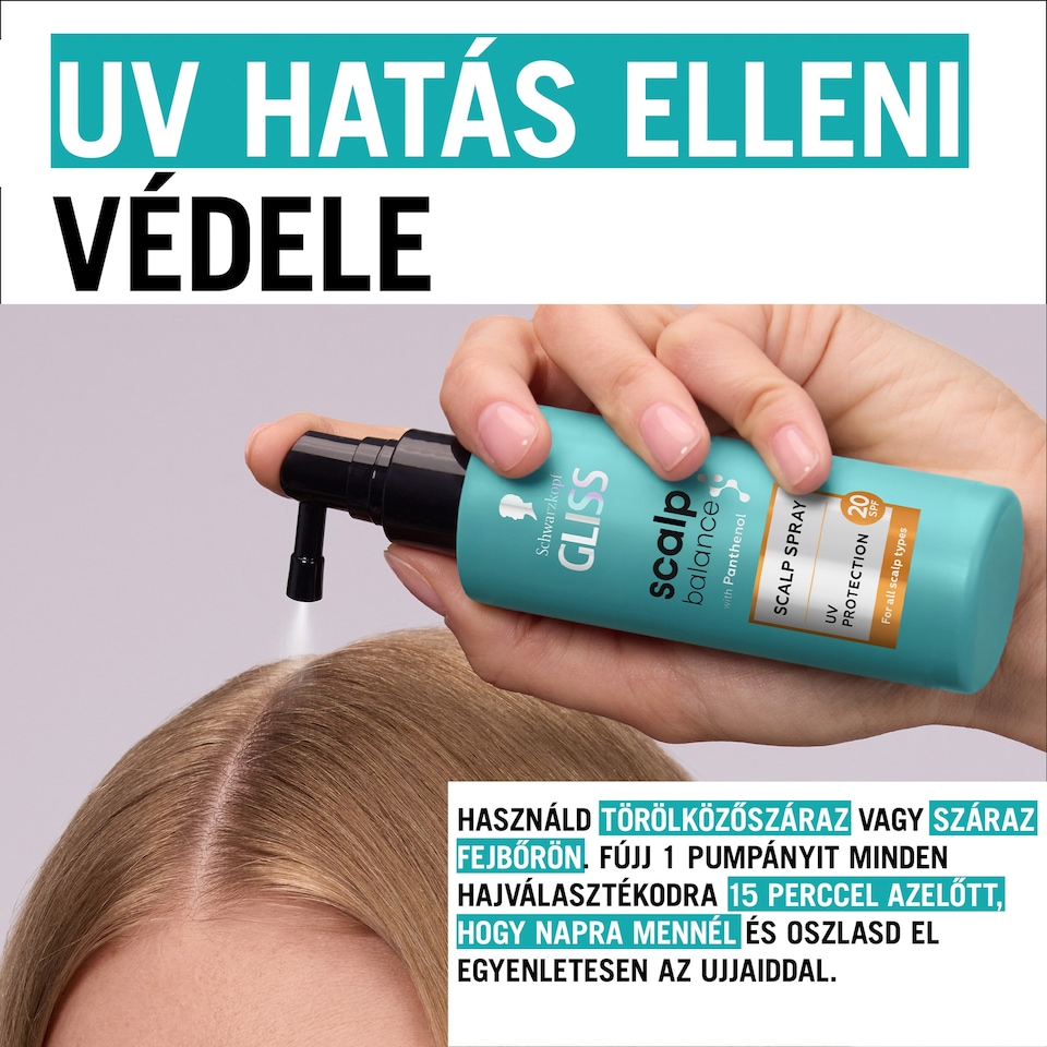 Gliss Scalp Balance fejbőr-spray panthenollal + SPF 20 napvédelemmel, minden fejbőr típusra 100 ml  1. kép