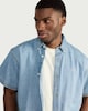 image 2 of RDA Button Up Pure Cotton Short Sleeved Shirt in Blue