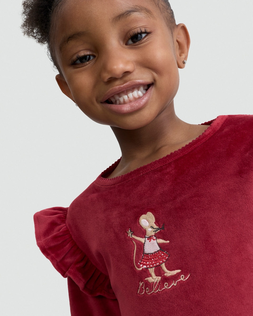 image 1 of F&F 2-Pack Frill Cuff Pyjama Dresses in Multi