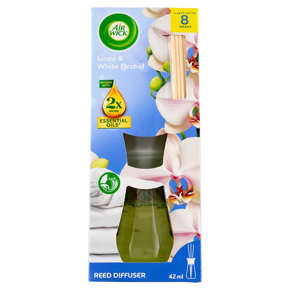 image 1 of Air Wick Reed Diffuser Linen & White Orchid 42ml