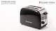image 2 of Russell Hobbs Black Stainless Steel 2 Slice Toaster