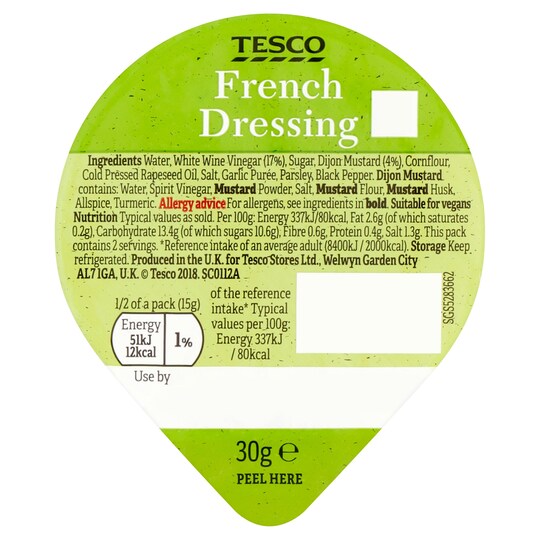 Tesco French Dressing Pot 30Ml Tesco Groceries
