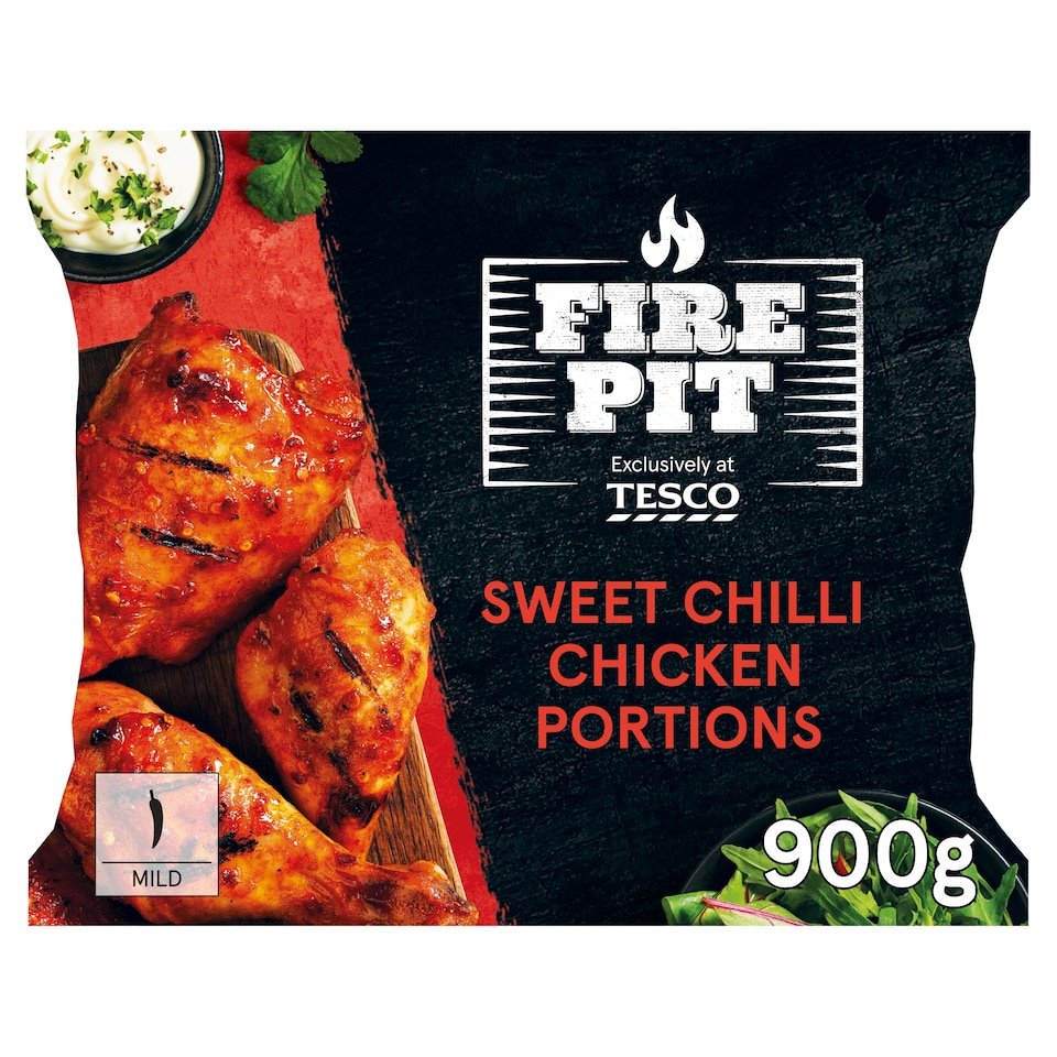 image 1 of Tesco Firepit Sweet Chilli Chicken Portions 900g