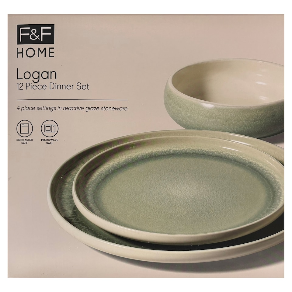 F&F Home Logan Dinner Set 4 Person 12 pcs
