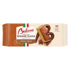 Balconi Italian Sponge Slices Cocoa Cream 10 x 28g