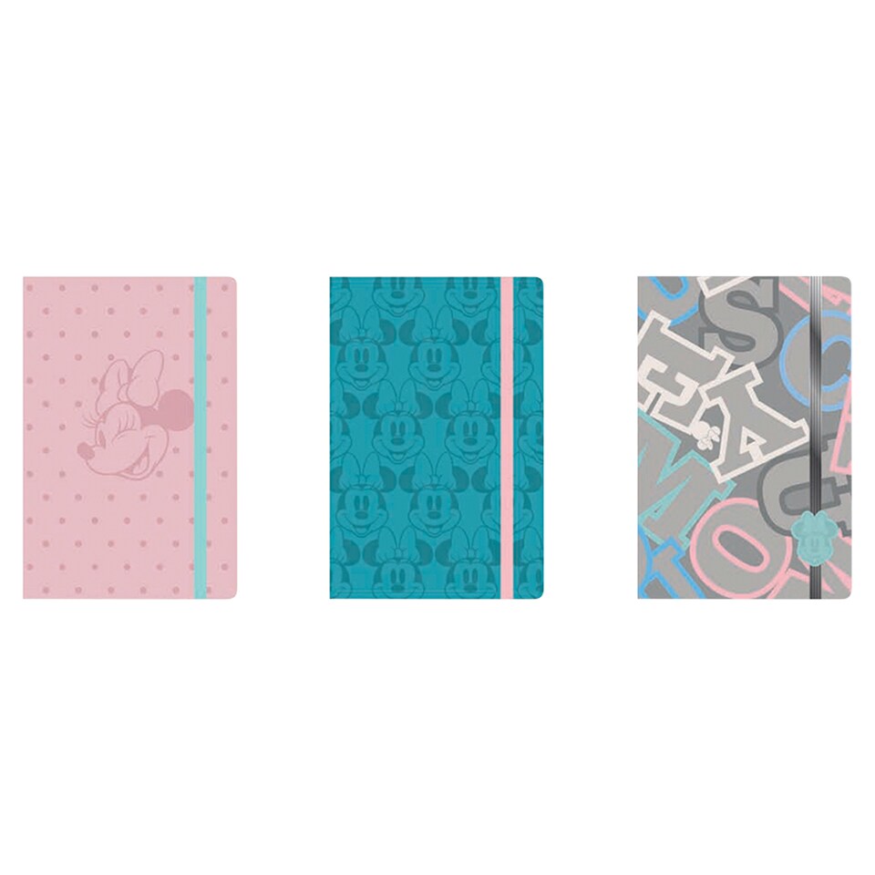 image 1 of Mickey Mouse/Minnie Mouse/Mandalorian Line Notebook with Rubber 80 Sheets A5