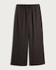 image 4 of F&F Pinstripe Wide Leg Drawstring Trousers in Chocolate