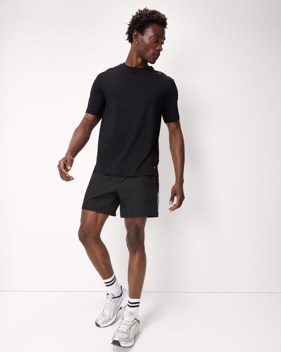 image 1 of F&F Active ULTRARUN Cotton Rich T-Shirt in Black