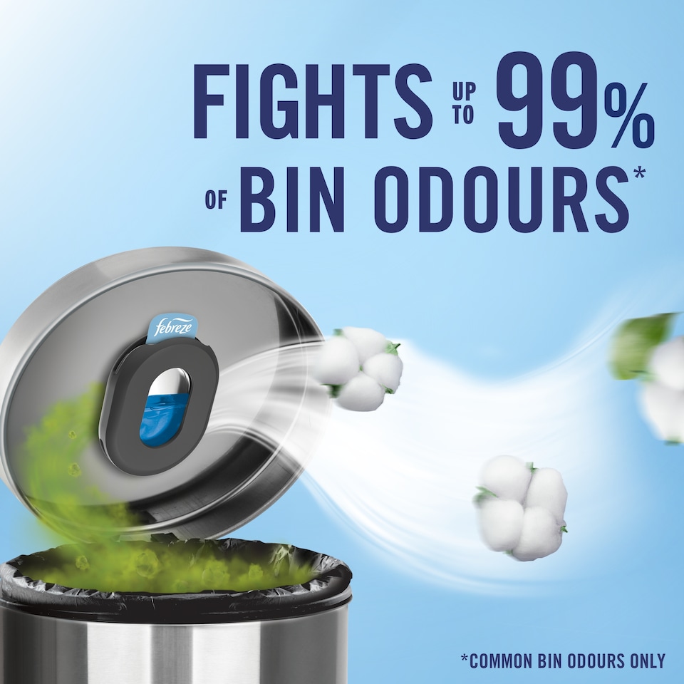 image 1 of Febreze Bin Freshener Starter Kit Cotton Fresh 4.88ml