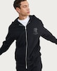 image 1 of F&F Active Everyhour Heavyweight Oversized Zip Front Hoodie in Black