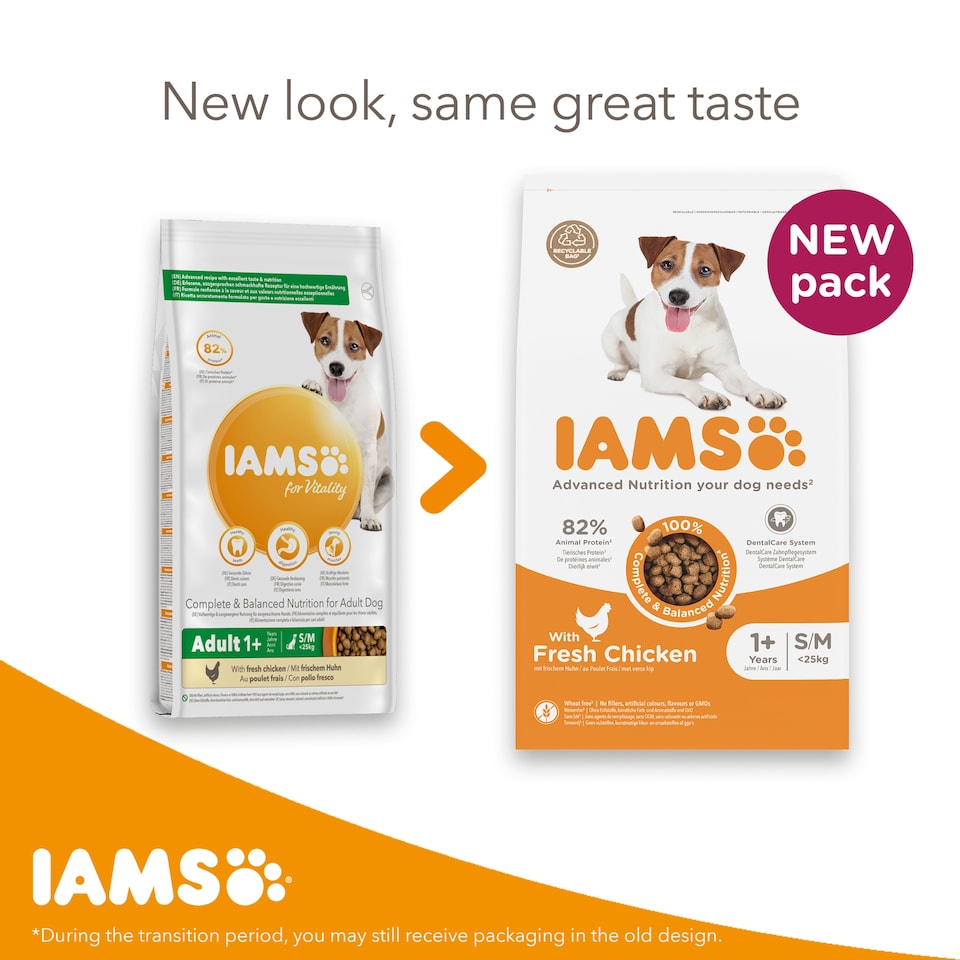 image 1 of Iams Small Medium Adult Dog Food With Chicken 2Kg