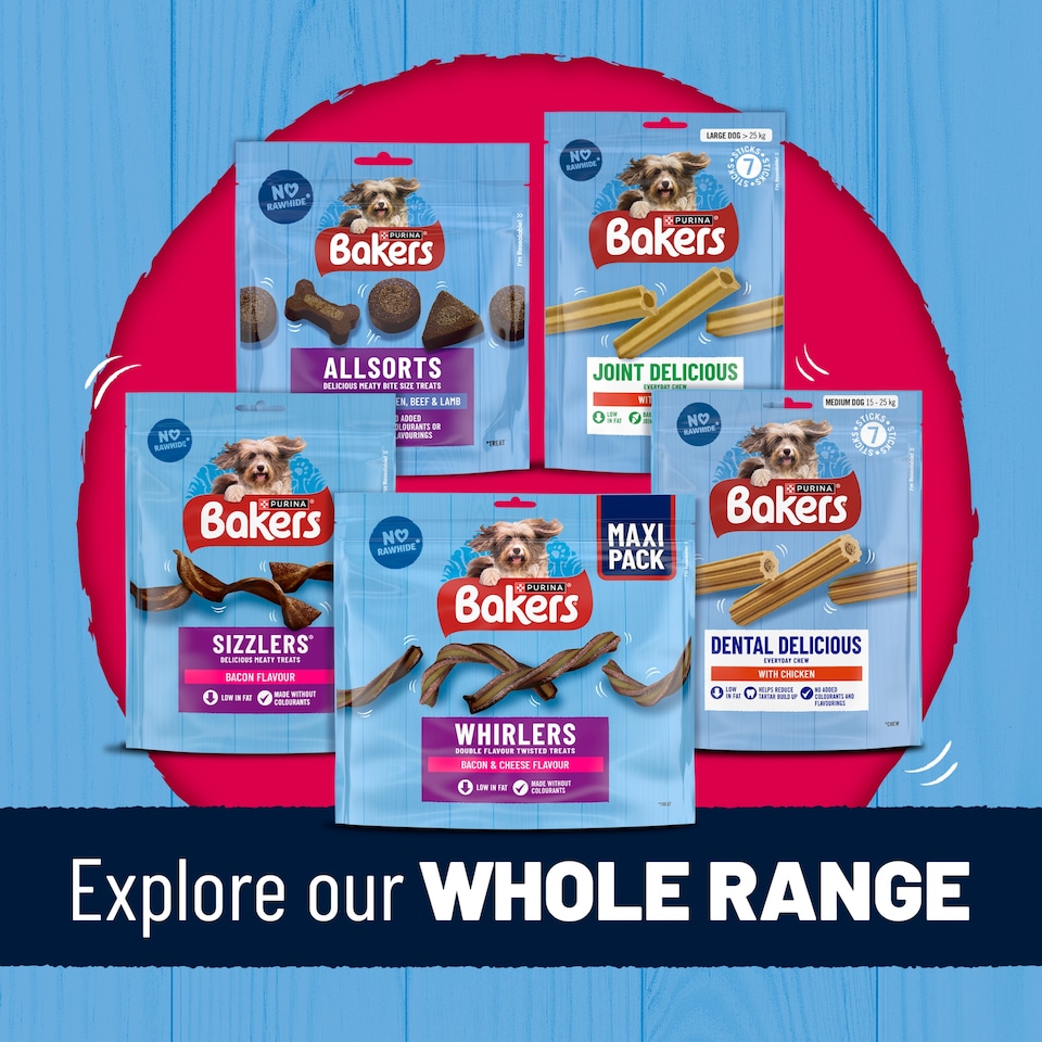 image 1 of BAKERS Dental Delicious Large Chicken Dog Chews 270g