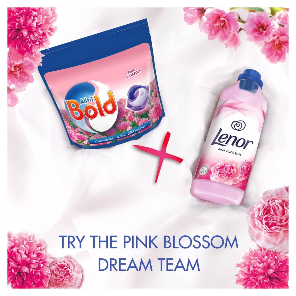image 1 of Bold All In One Washing Pods Pink Blossom 51 Washes 989.4G