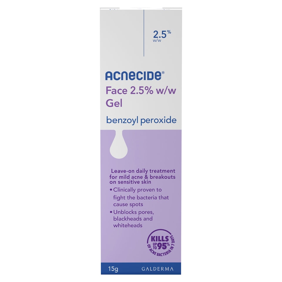 image 1 of Acnecide Face 2.5% w/w Gel 15g