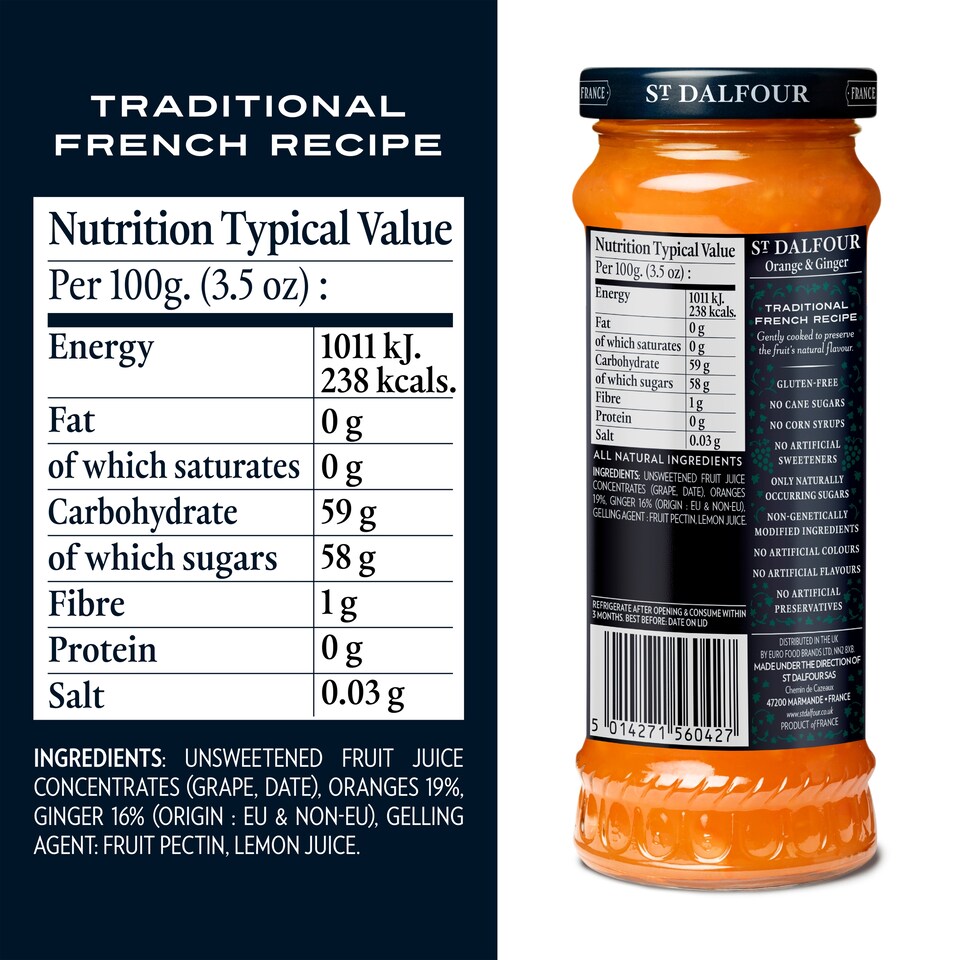 image 1 of St Dalfour Orange And Ginger Spread 284G