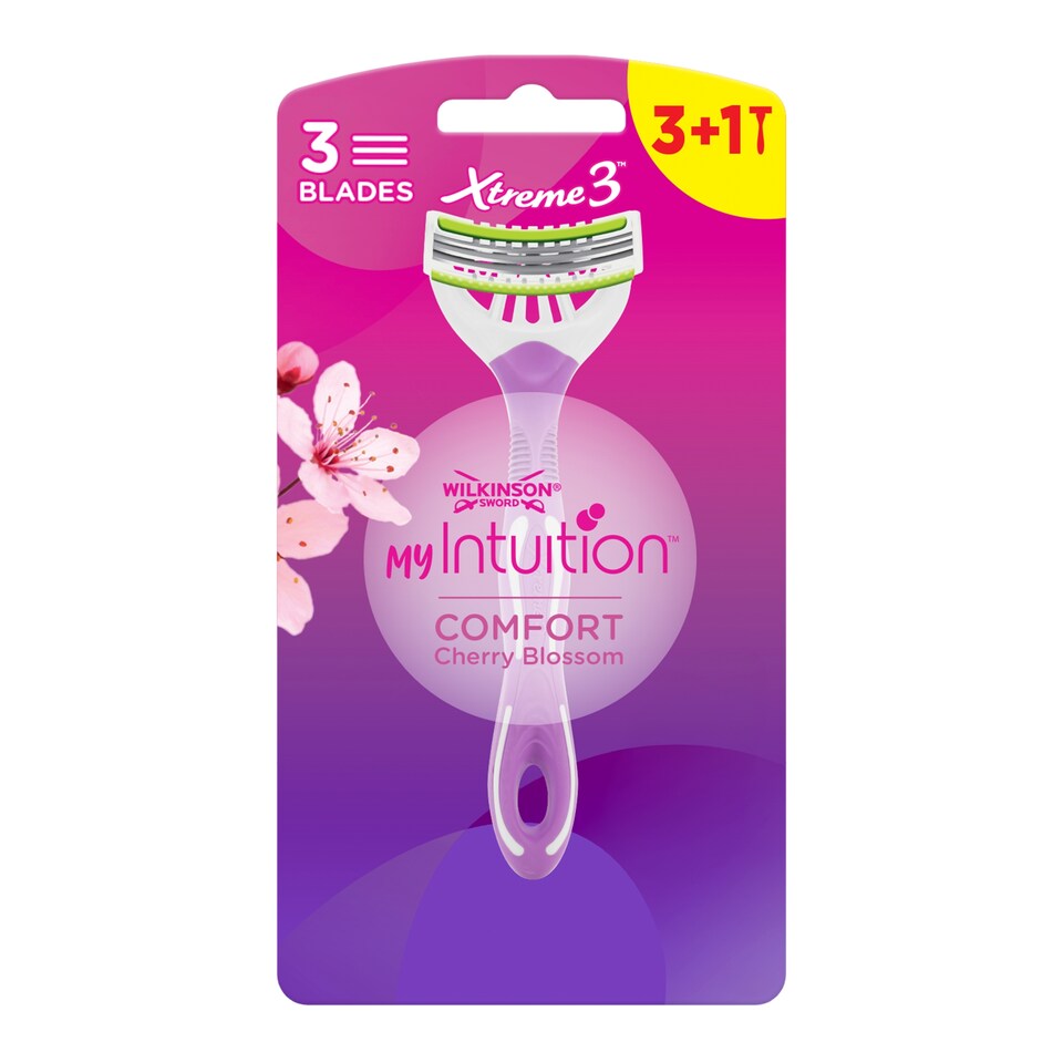 Wilkinson Sword My Intuition Xtreme 3 Comfort Cherry Blossom eldobható borotva 4 db