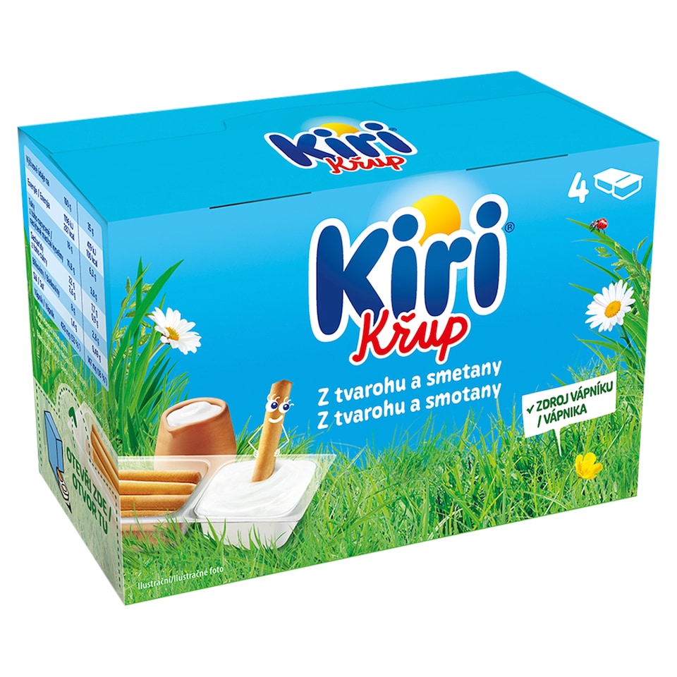 Kiri Křup Roztierateľný tavený syr a trvanlivé tyčinky 4 x 35 g (140 g)