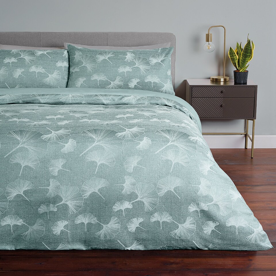 Fox & Ivy Ginkgo Jacquard Duvet Set Double Tesco Groceries