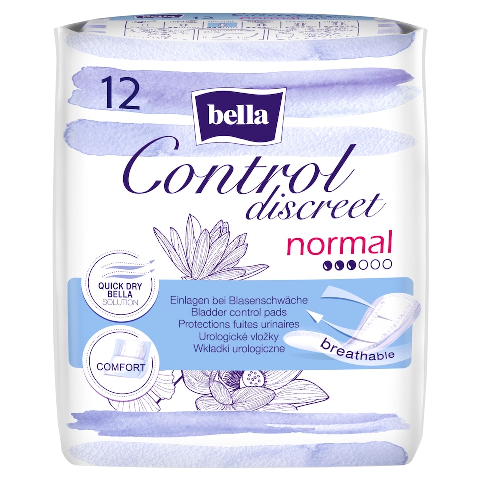 Bella Control Discreet Normal urologické vložky 12 ks