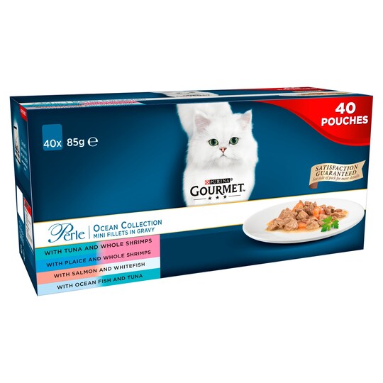 Gourmet Perle Cat Food Ocean Collection 40X85g Tesco Groceries