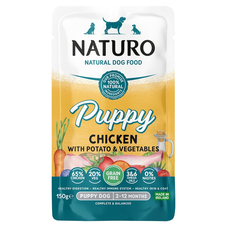 image 1 of Naturo Puppy Food Grain Free Chicken with Potato & Vegetables 150g