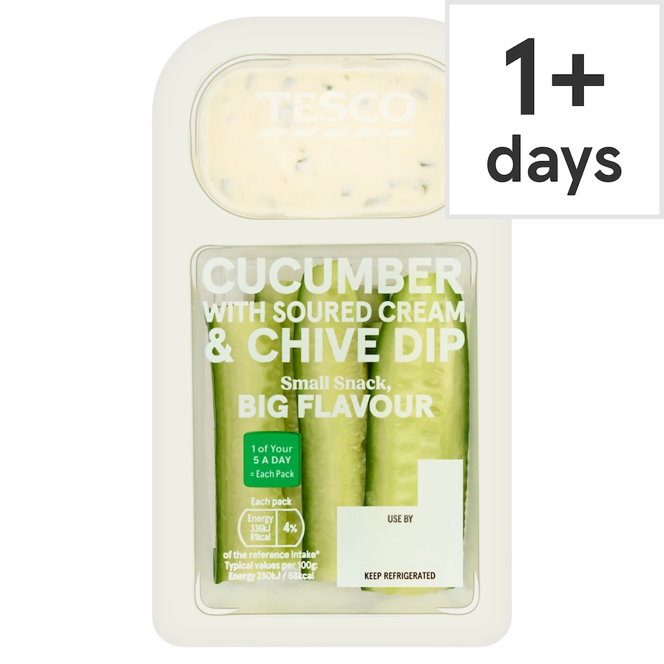 Tesco Cucumber With Soured Cream & Chive Dip 120g
