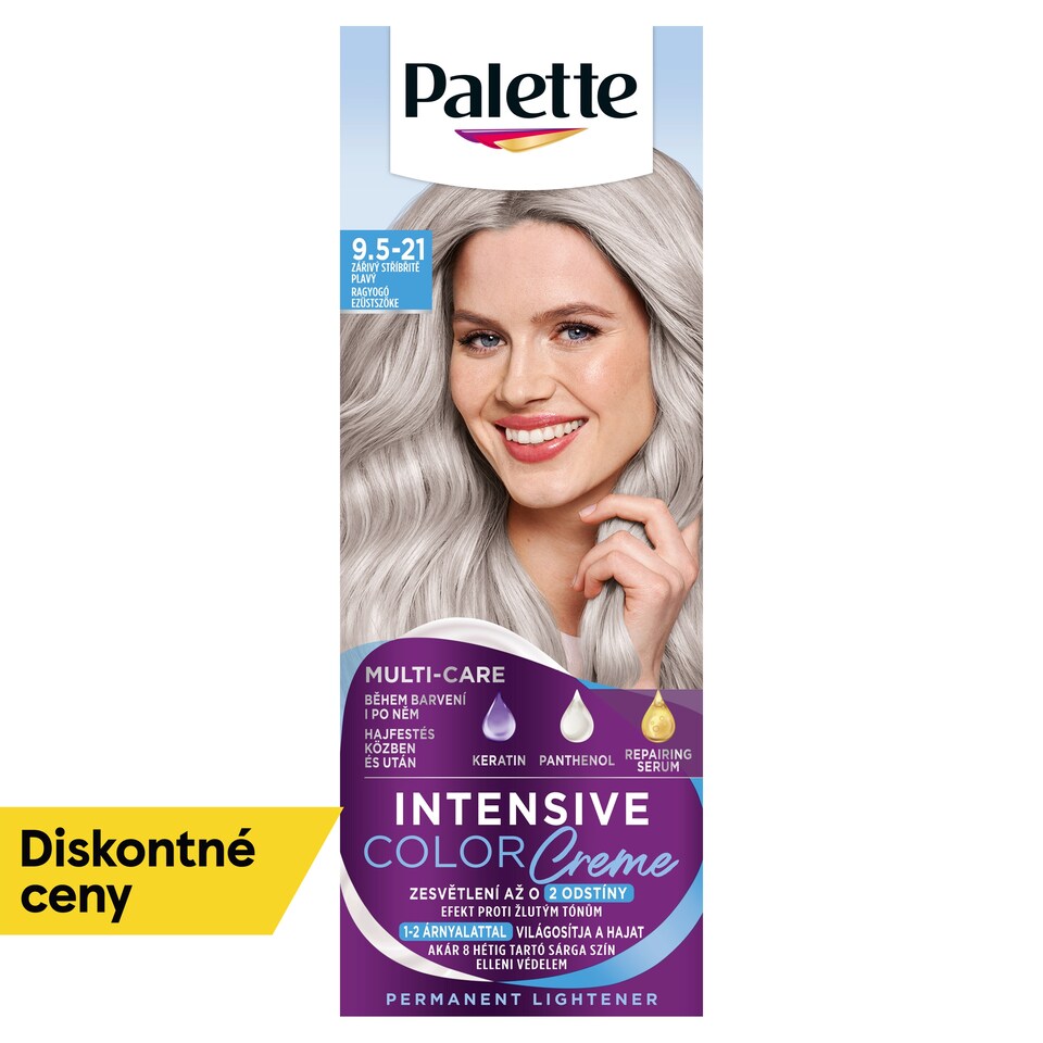 obrázok 1 z Palette Intensive Color Creme farba na vlasy Žiarivý striebristo plavý 9,5-21